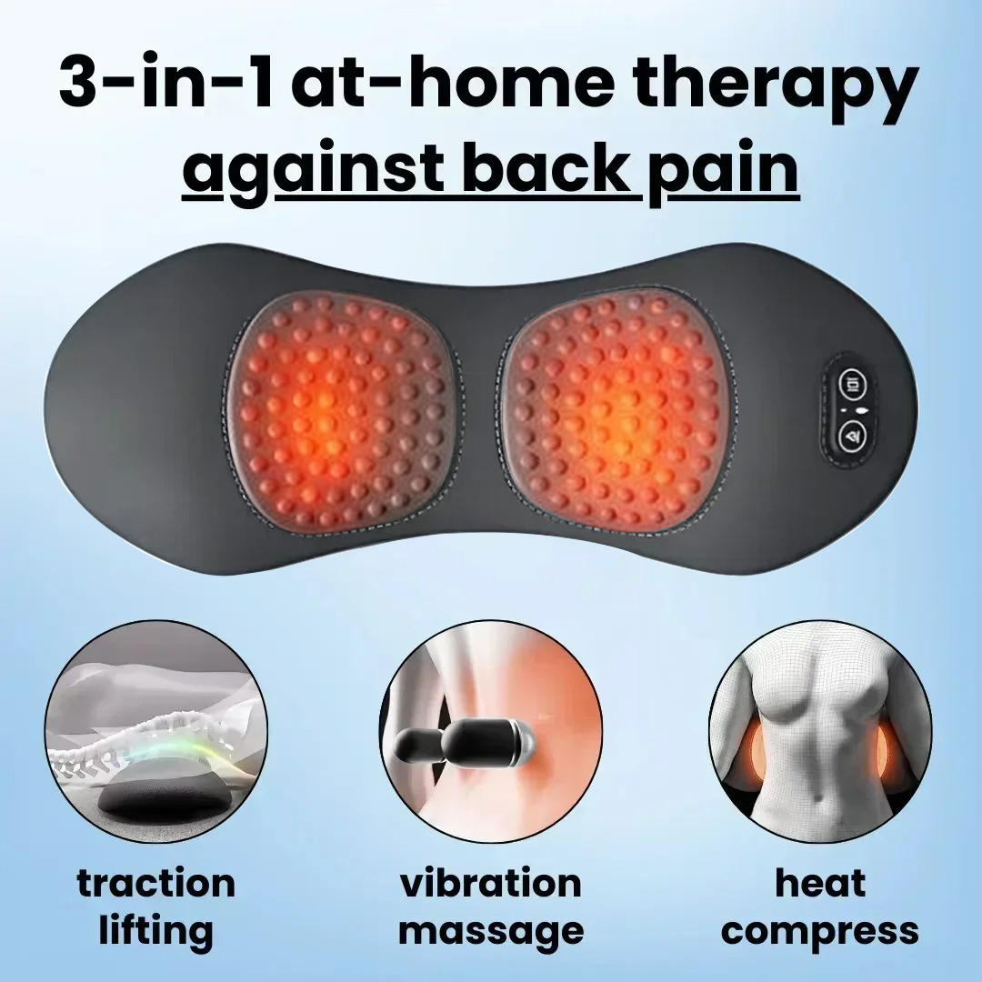 Mesh Back Cushion - Back Pillow Heating Vibration Sleep Cushion