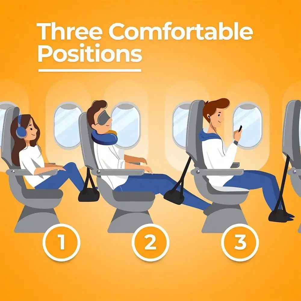Home Office Setup - Travel Rest Hanging Footstool with Adjustable