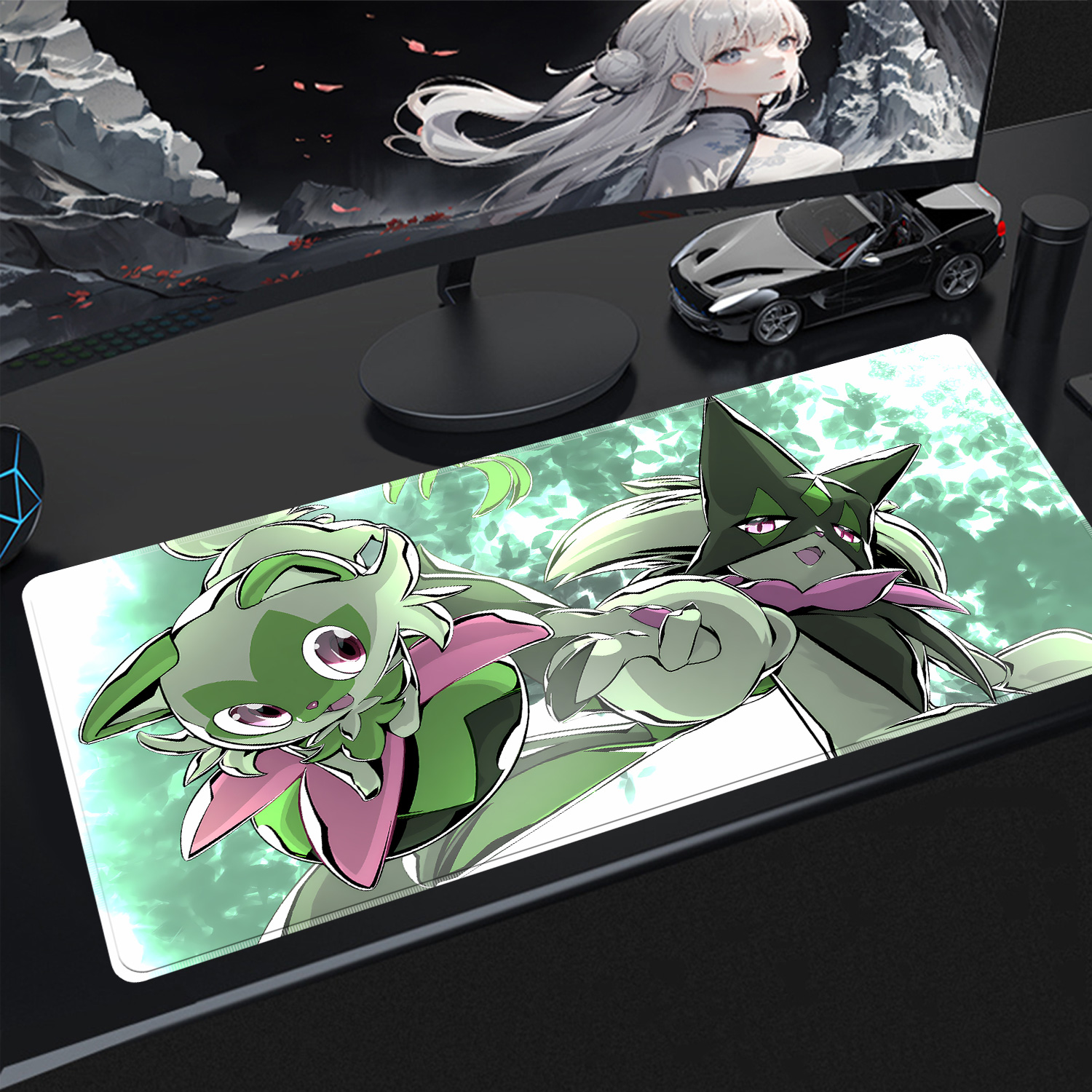 Home Office Setup - Kawaii Pokemon Meowscarada Gaming Desk Mouse