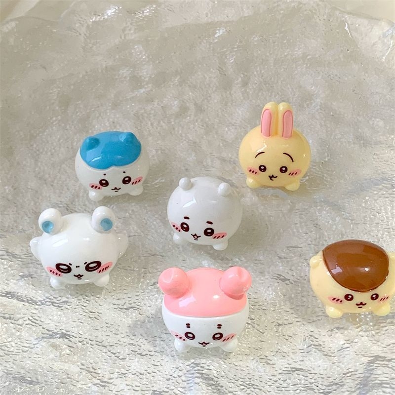 Home Office Setup - Chiikawa Resin Figures Set Cute Cartoon
