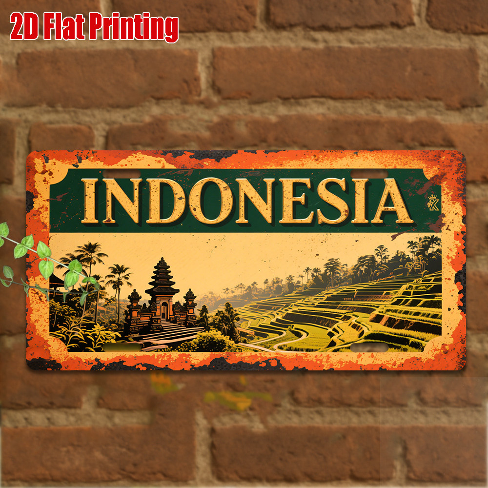 Home Office Bali - Indonesia Bali Landscape Tin Sign -