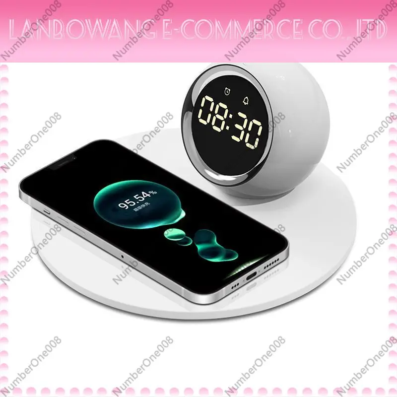 Wireless Charger Night Light,  - Led Desk Clock ulasan dan harga