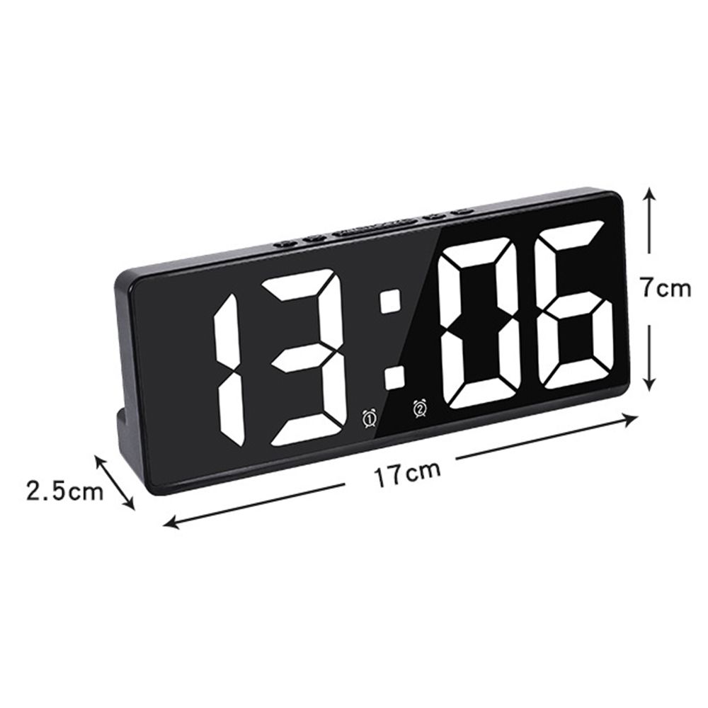 Voice Control Digital Alarm Cl - Led Desk Clock ulasan dan harga