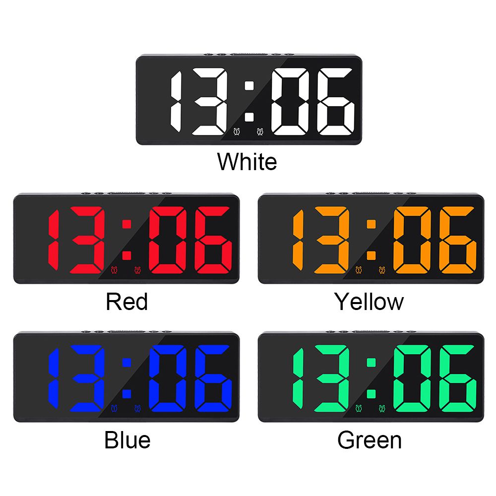 Voice Control Digital Alarm Cl - Led Desk Clock ulasan dan harga