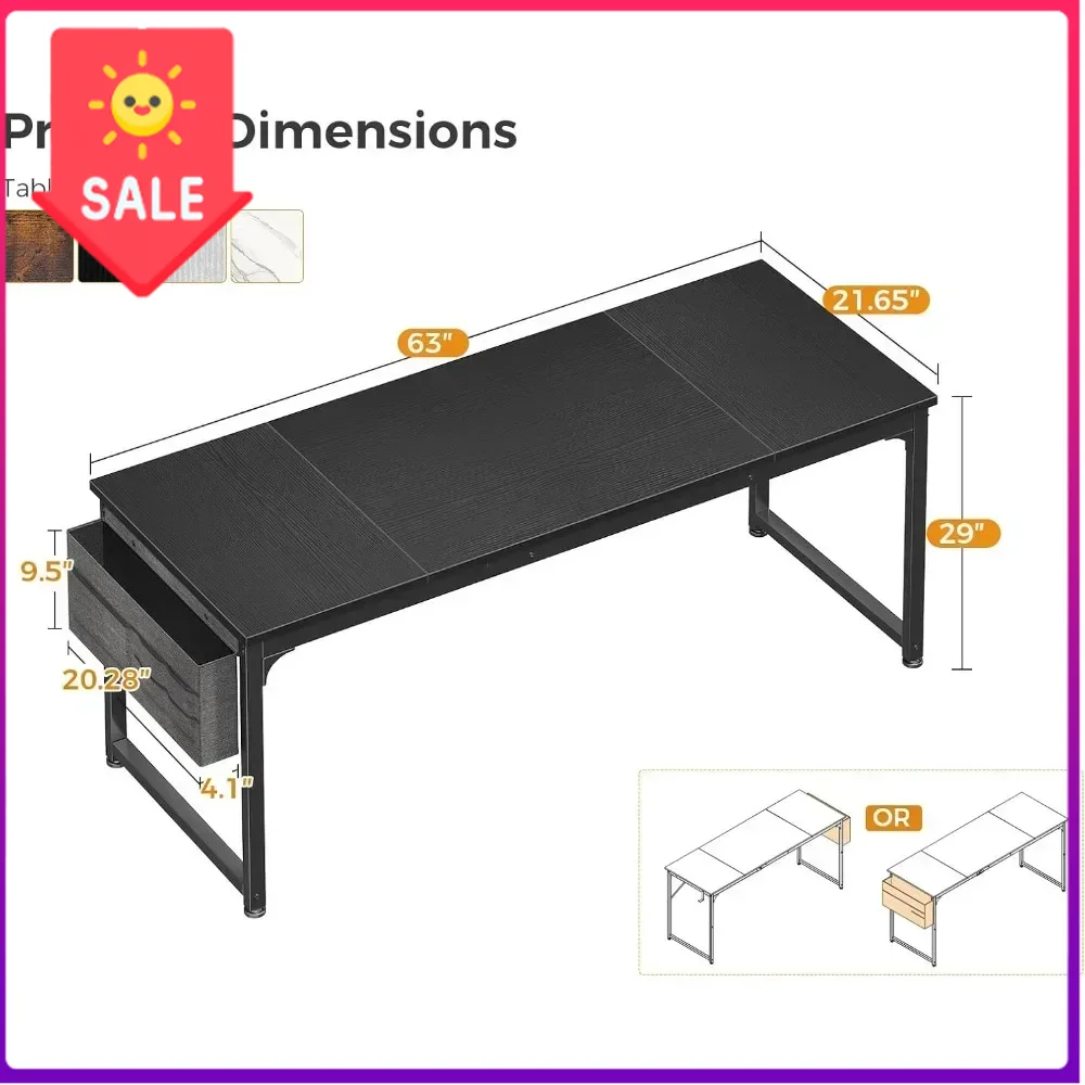 Hot salesComputer Desk Large O - Home Office Work Table ulasan dan harga