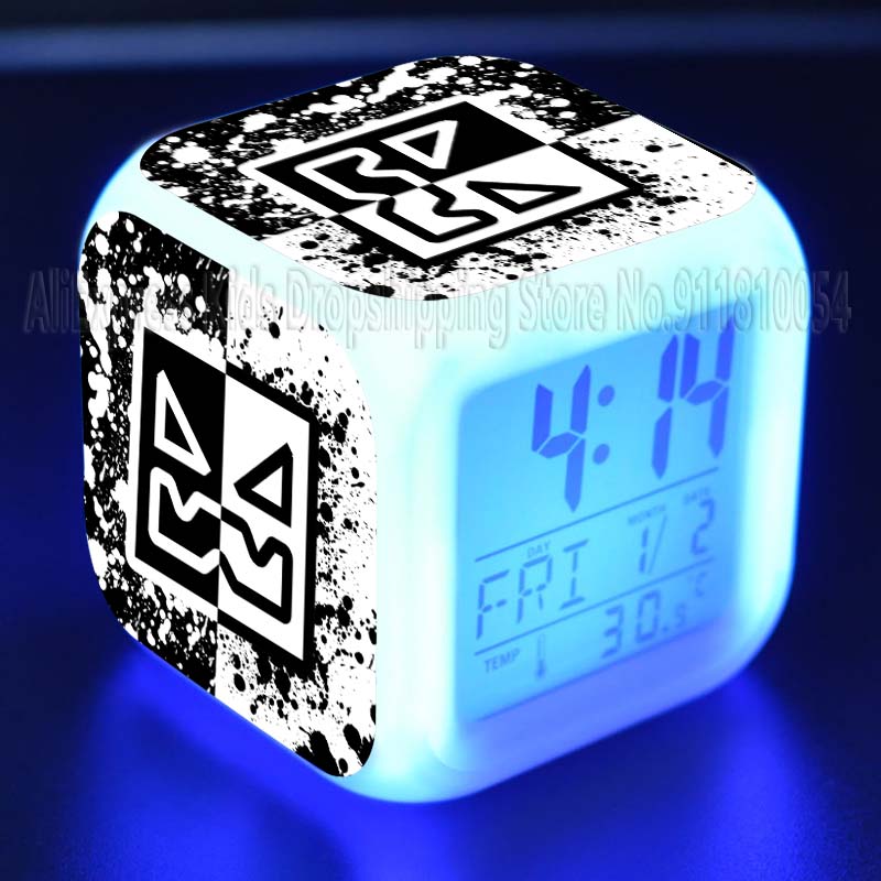 Angry Geometry Dash Alarm Cloc - Led Desk Clock ulasan dan harga
