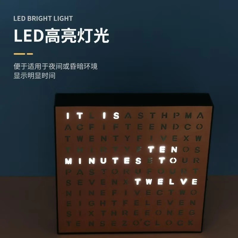 Timed Electronic Lightbox Engl - Led Desk Clock ulasan dan harga