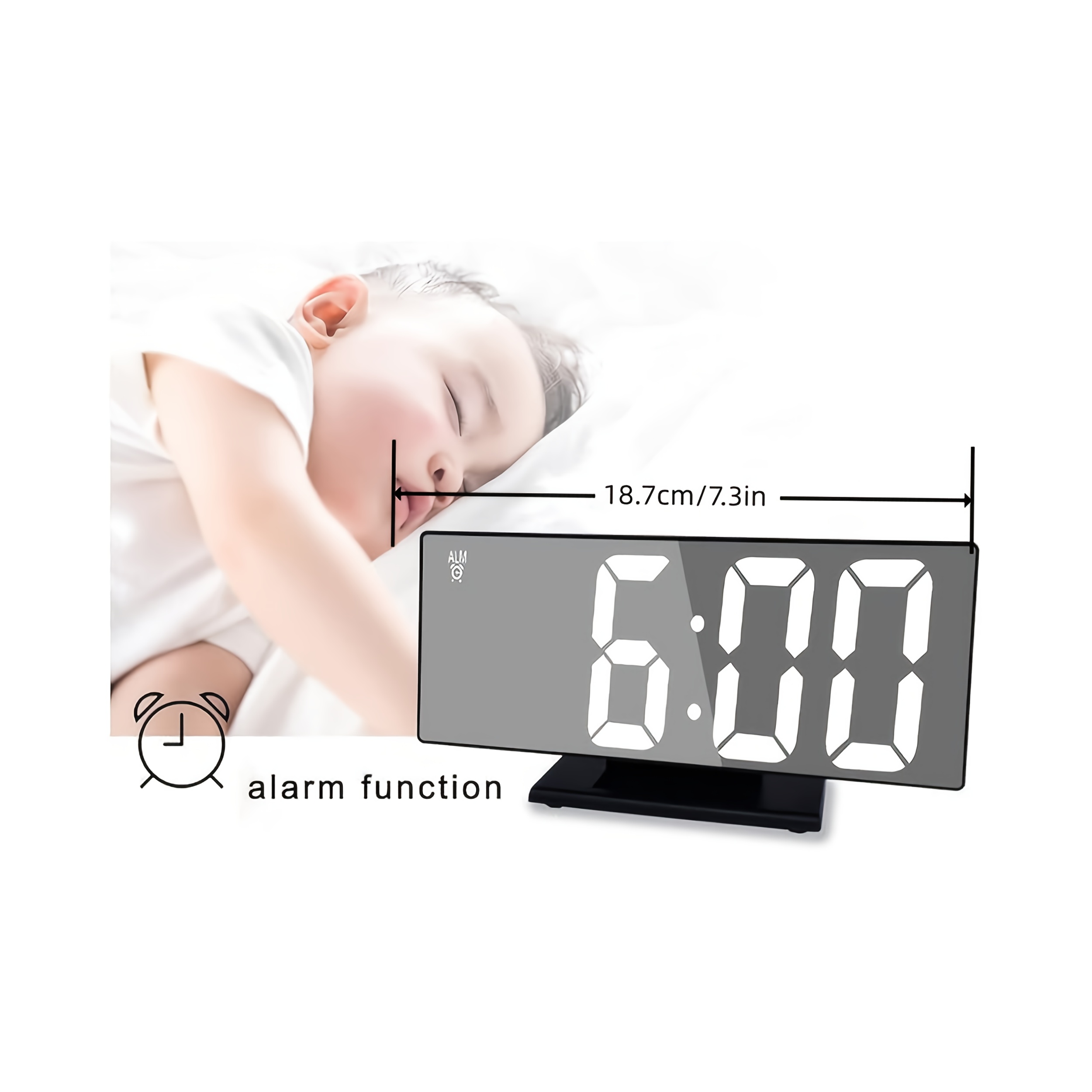 Smart display alarm clock, mul - Led Desk Clock ulasan dan harga