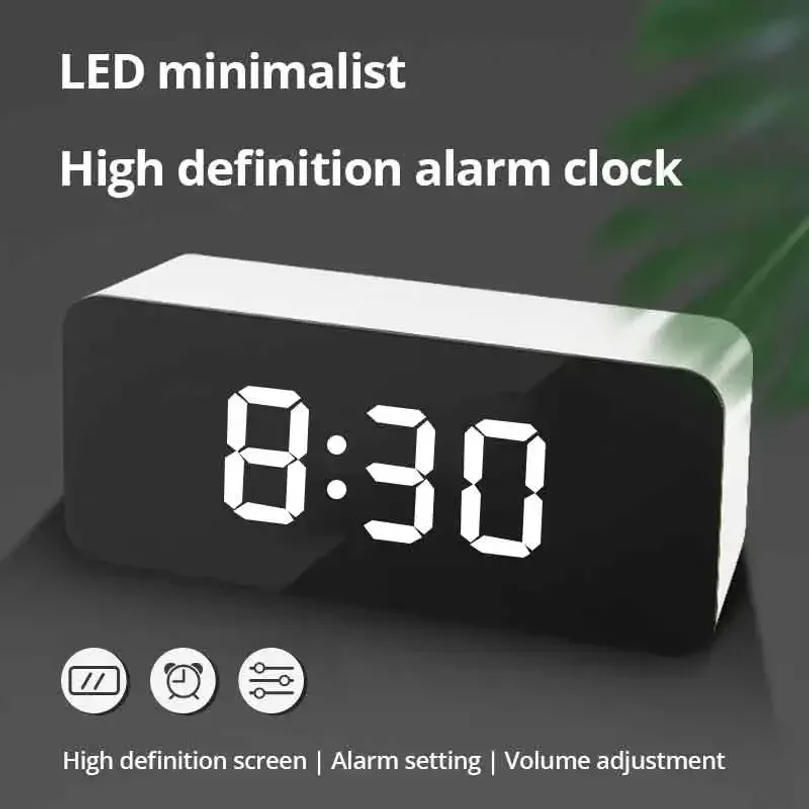 LED Mirror Desktop Alarm Clock - Led Desk Clock ulasan dan harga