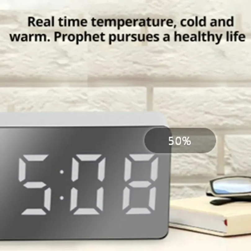 LED Mirror Desktop Alarm Clock - Led Desk Clock ulasan dan harga