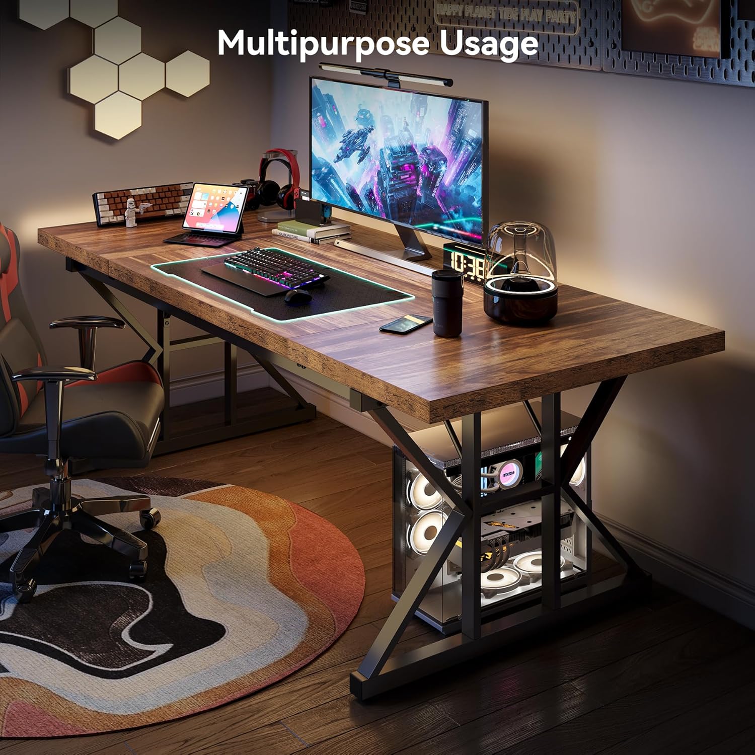 LITTLE TREE 70.8-Inch Office D - Home Office Work Table ulasan dan harga