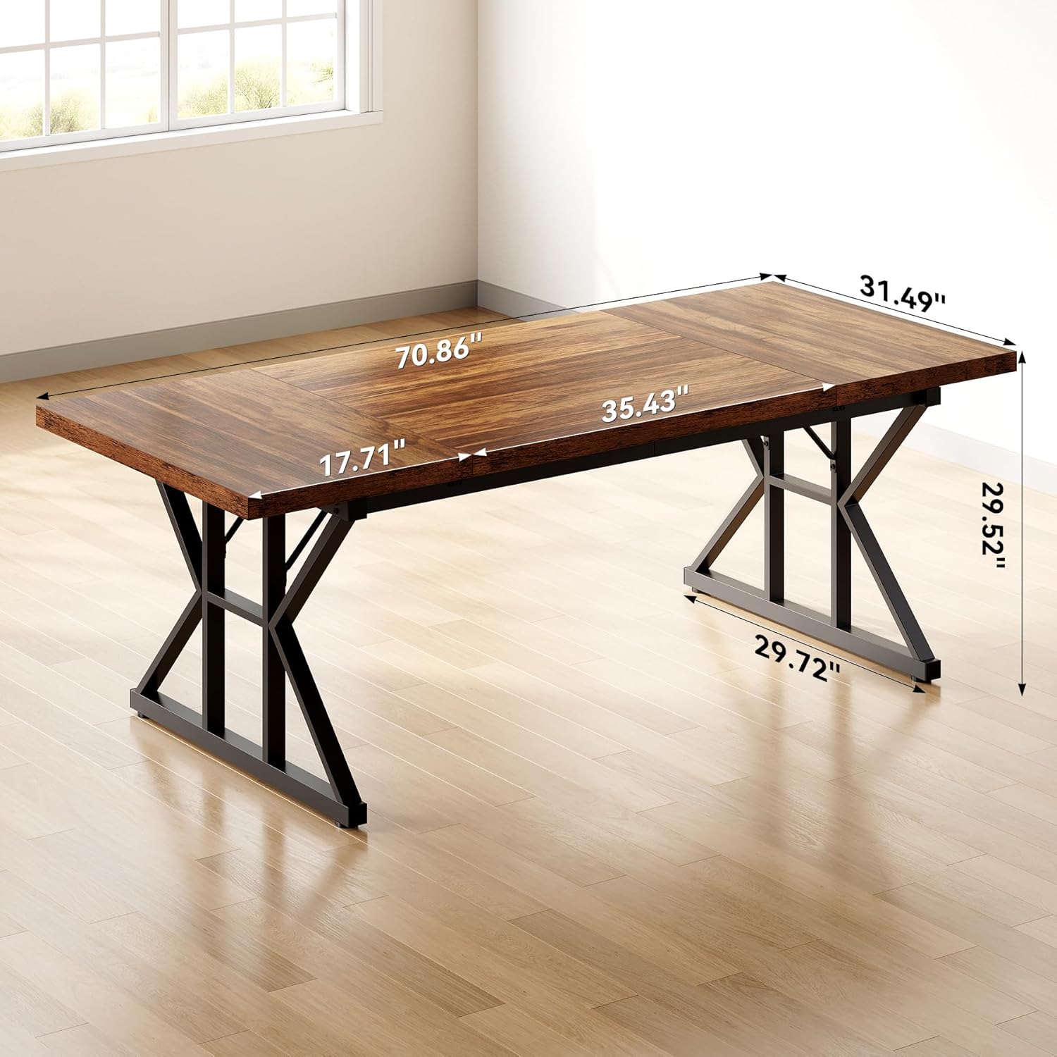 LITTLE TREE 70.8-Inch Office D - Home Office Work Table ulasan dan harga