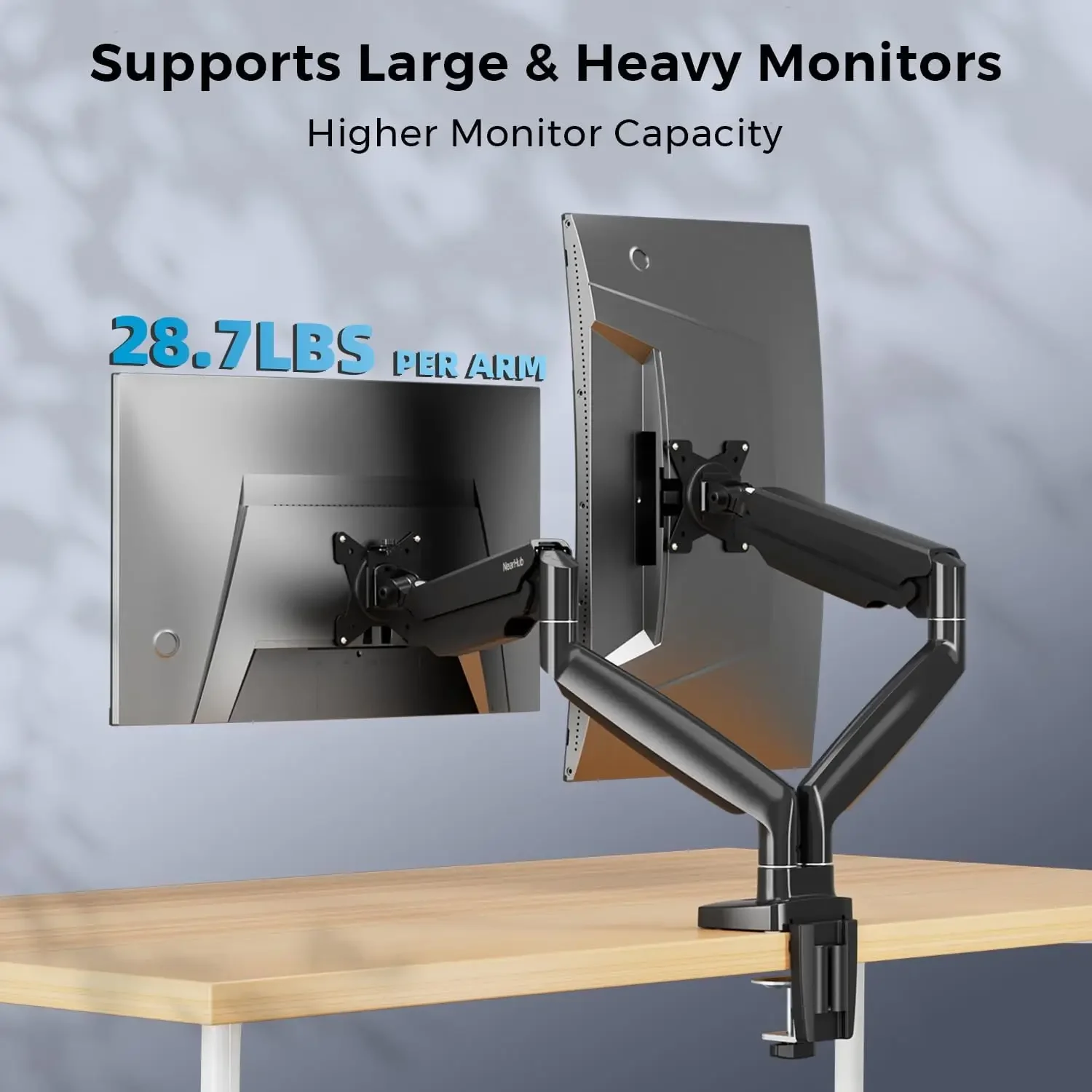 Curved Monitor Mount Dual Moni - Monitor Arm Dual ulasan dan harga