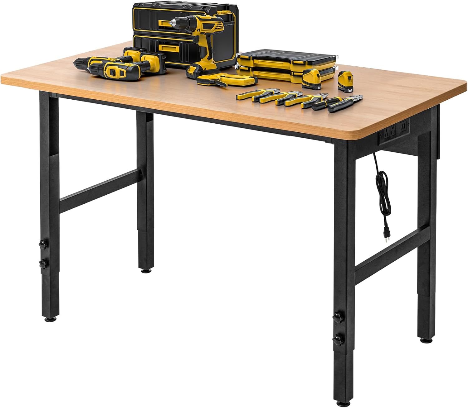 Adjustable Workbench With Powe - Home Office Work Table ulasan dan harga