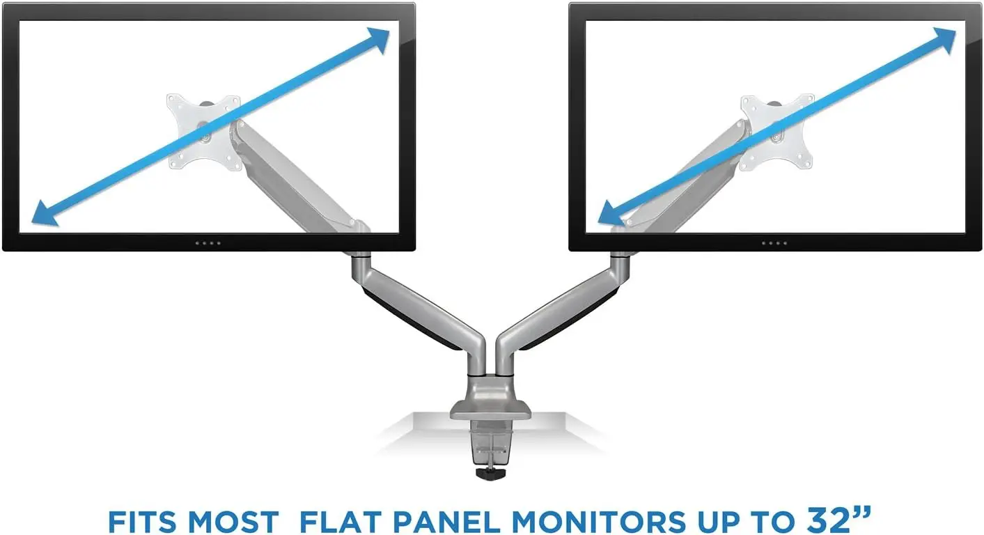 (MI-1772) Dual Monitor Arm Mou - Monitor Arm Dual ulasan dan harga