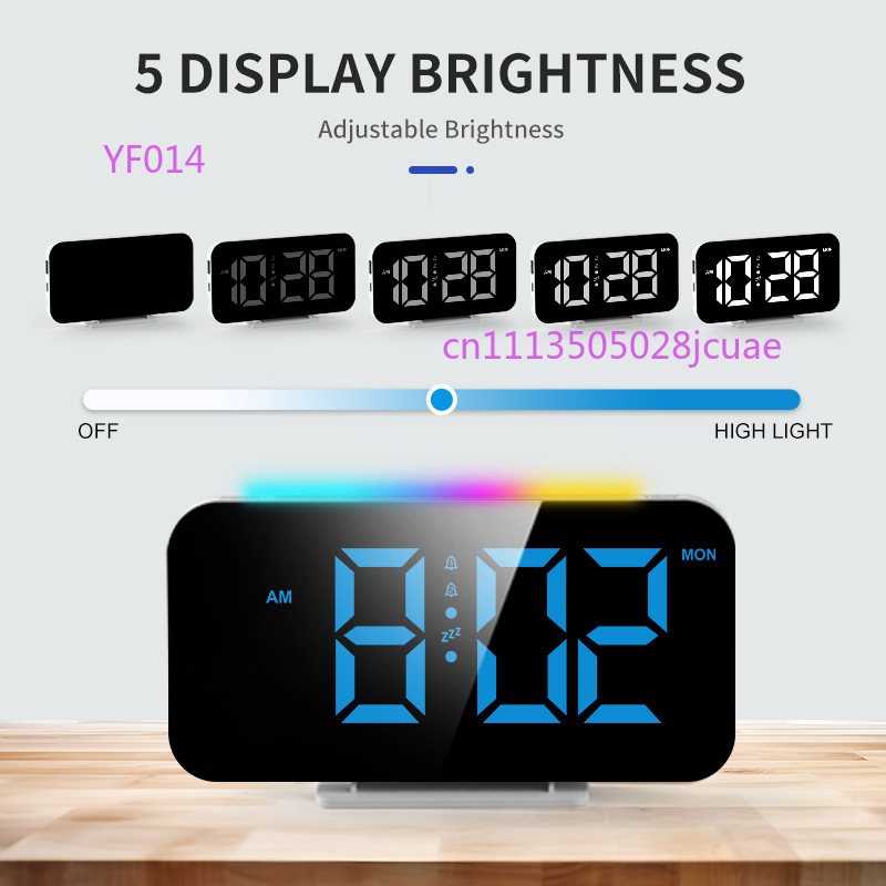 RGB Ambient Light Alarm Clock  - Led Desk Clock ulasan dan harga