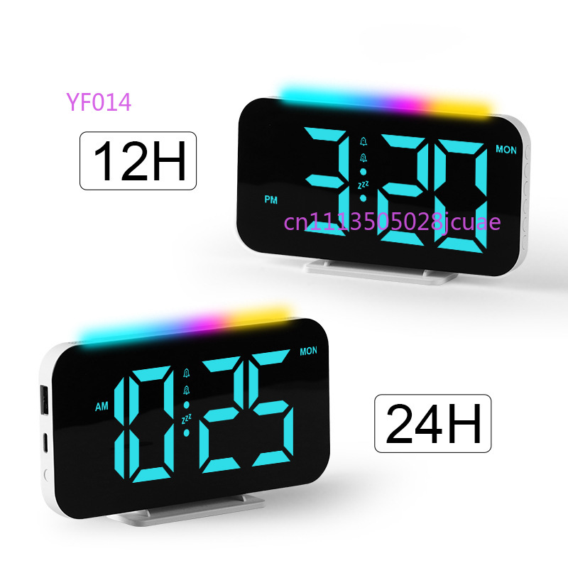 RGB Ambient Light Alarm Clock  - Led Desk Clock ulasan dan harga
