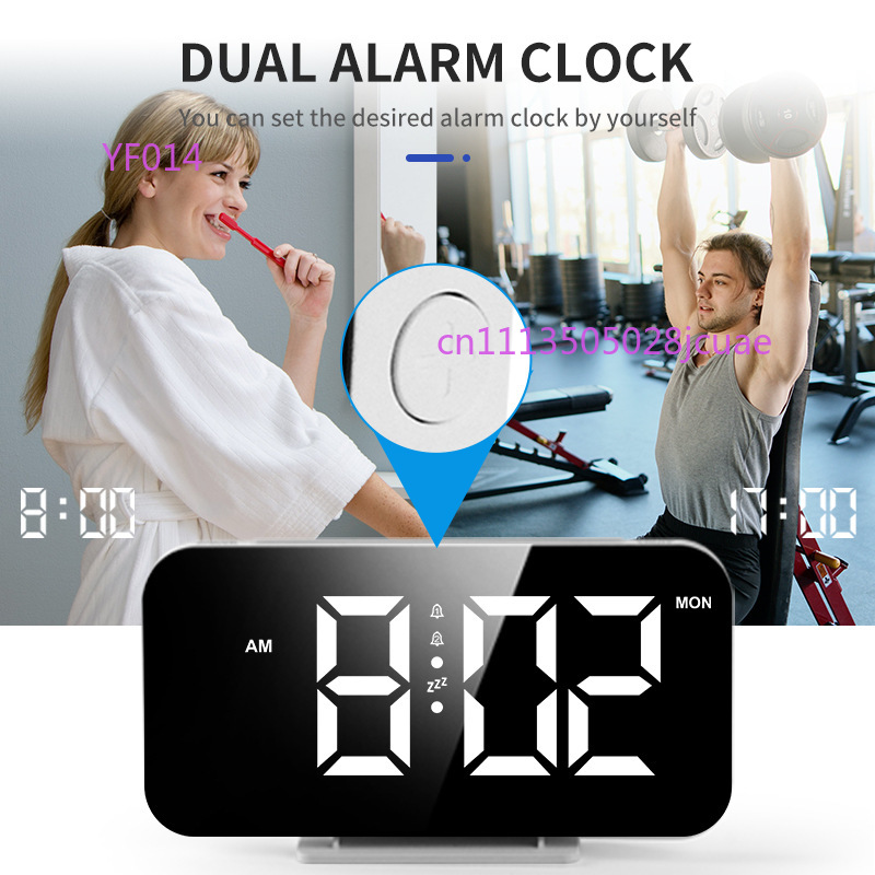 RGB Ambient Light Alarm Clock  - Led Desk Clock ulasan dan harga