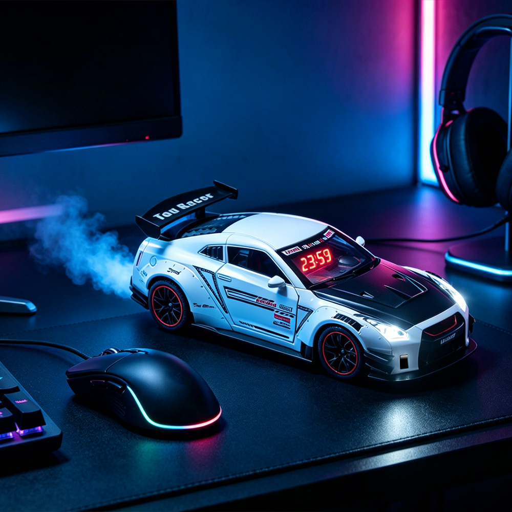 Hypercar LED Alarm Clock, Rech - Led Desk Clock ulasan dan harga