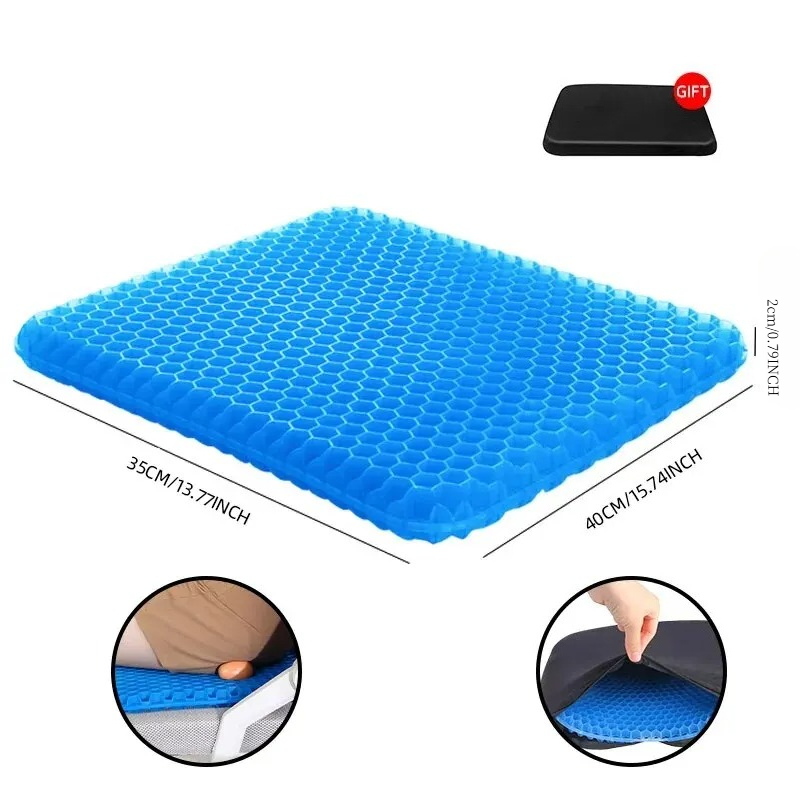 Extra Thick Gel Seat Cushion B - Mesh Back Cushion ulasan dan harga