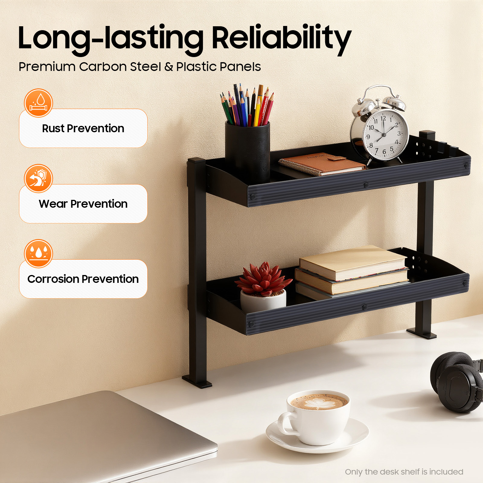 2-Tier Desk Shelf, Expandable  - Home Office Work Table ulasan dan harga