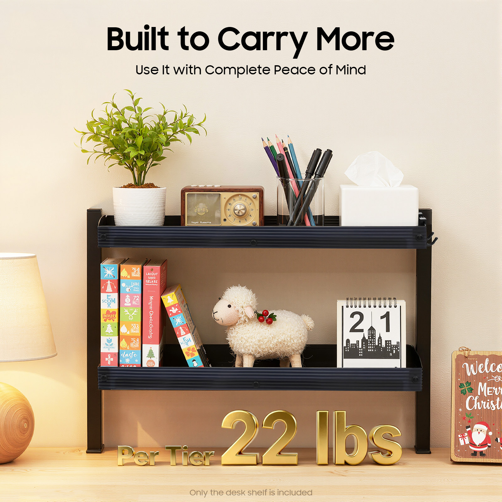 2-Tier Desk Shelf, Expandable  - Home Office Work Table ulasan dan harga