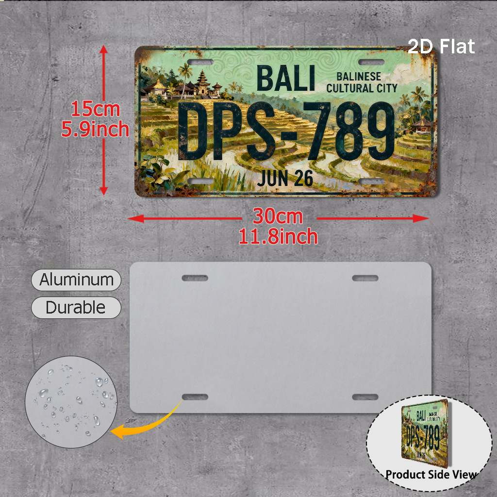 AL Sign - Vintage Durable Meta - Home Office Bali ulasan dan harga