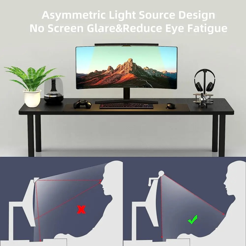 Curved Monitor Light Bar 3 Col - Home Office Setup ulasan dan harga