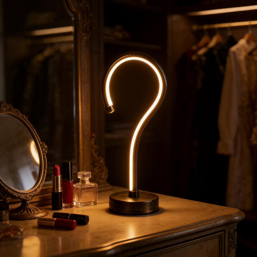 1PC Vintage Question Mark LED  - Home Office Questions ulasan dan harga