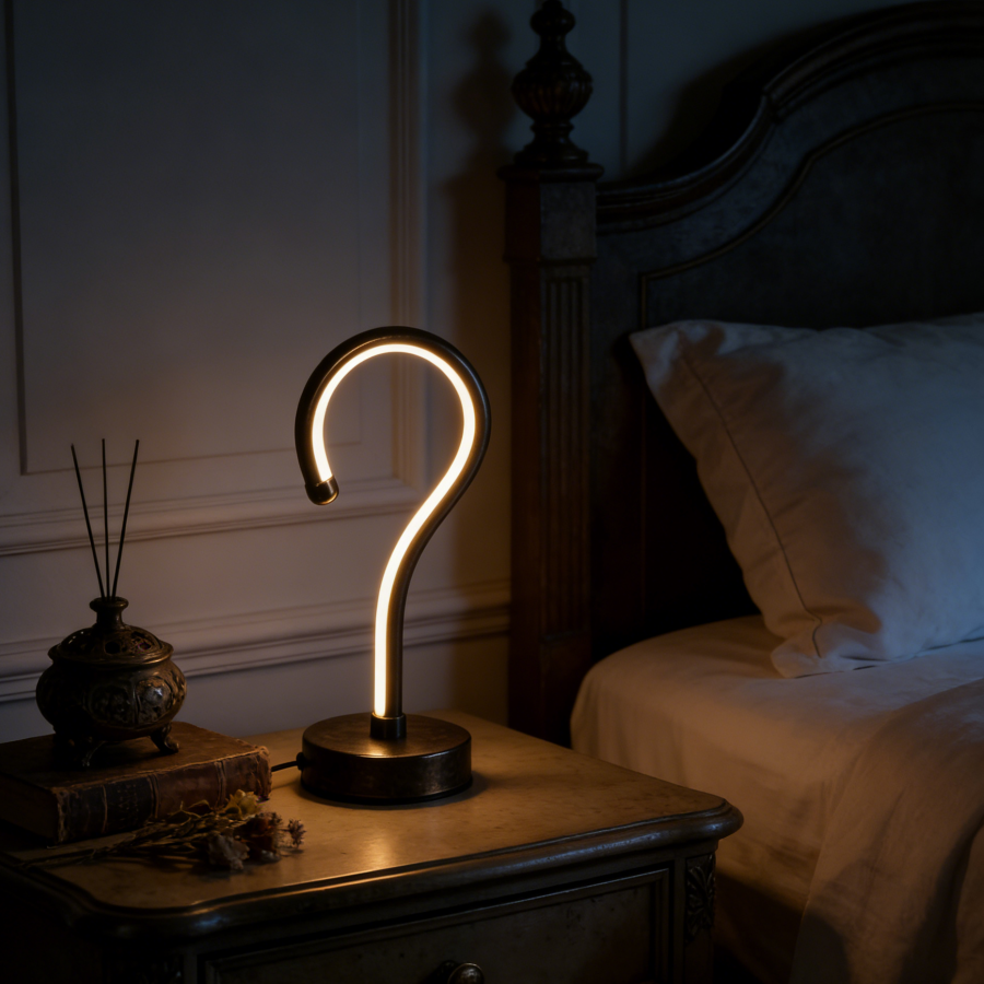 1PC Vintage Question Mark LED  - Home Office Questions ulasan dan harga