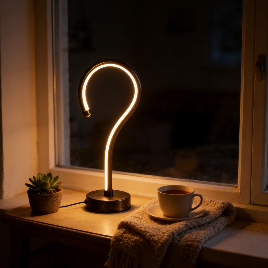 1PC Vintage Question Mark LED  - Home Office Questions ulasan dan harga