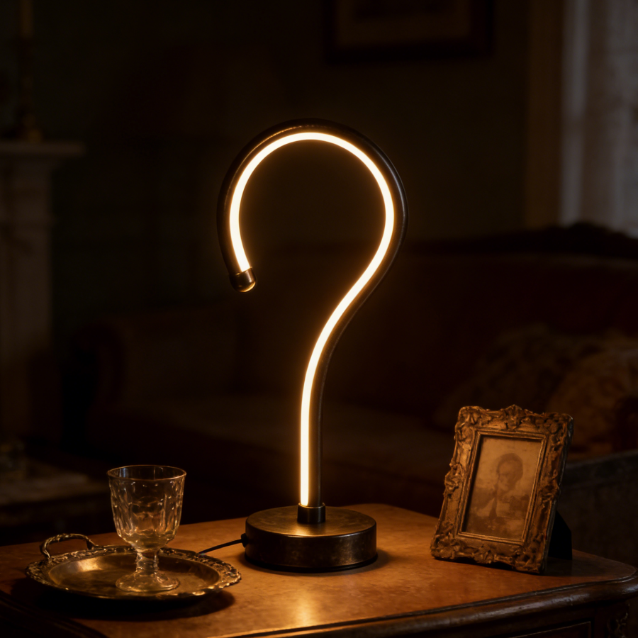 1PC Vintage Question Mark LED  - Home Office Questions ulasan dan harga