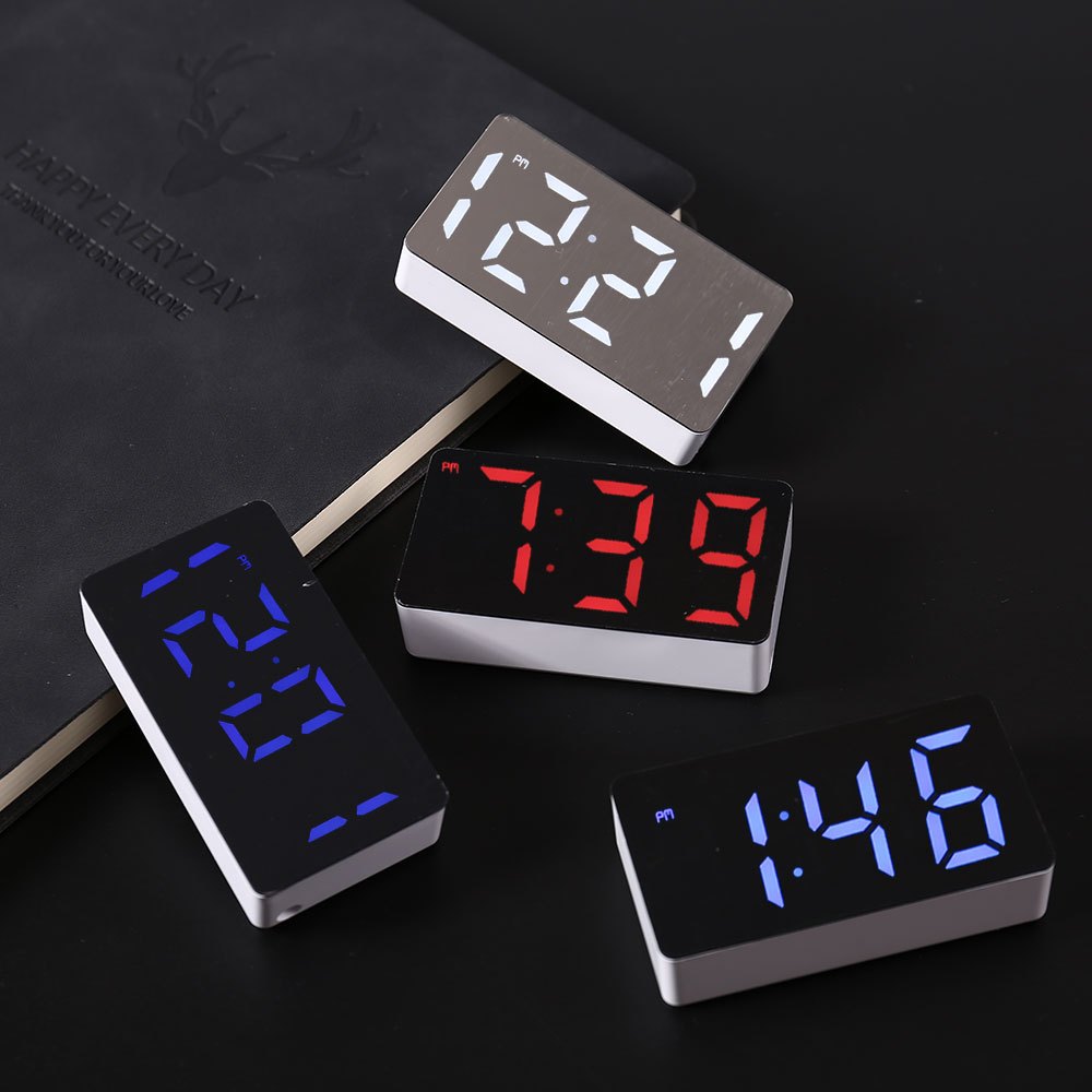 LED Electronic Watch Mirror Al - Led Desk Clock ulasan dan harga