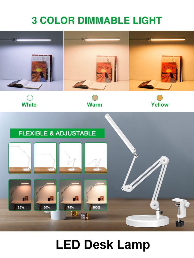 EOOKU EU/US 12V Table Lamp wit - Home Office Work Table ulasan dan harga