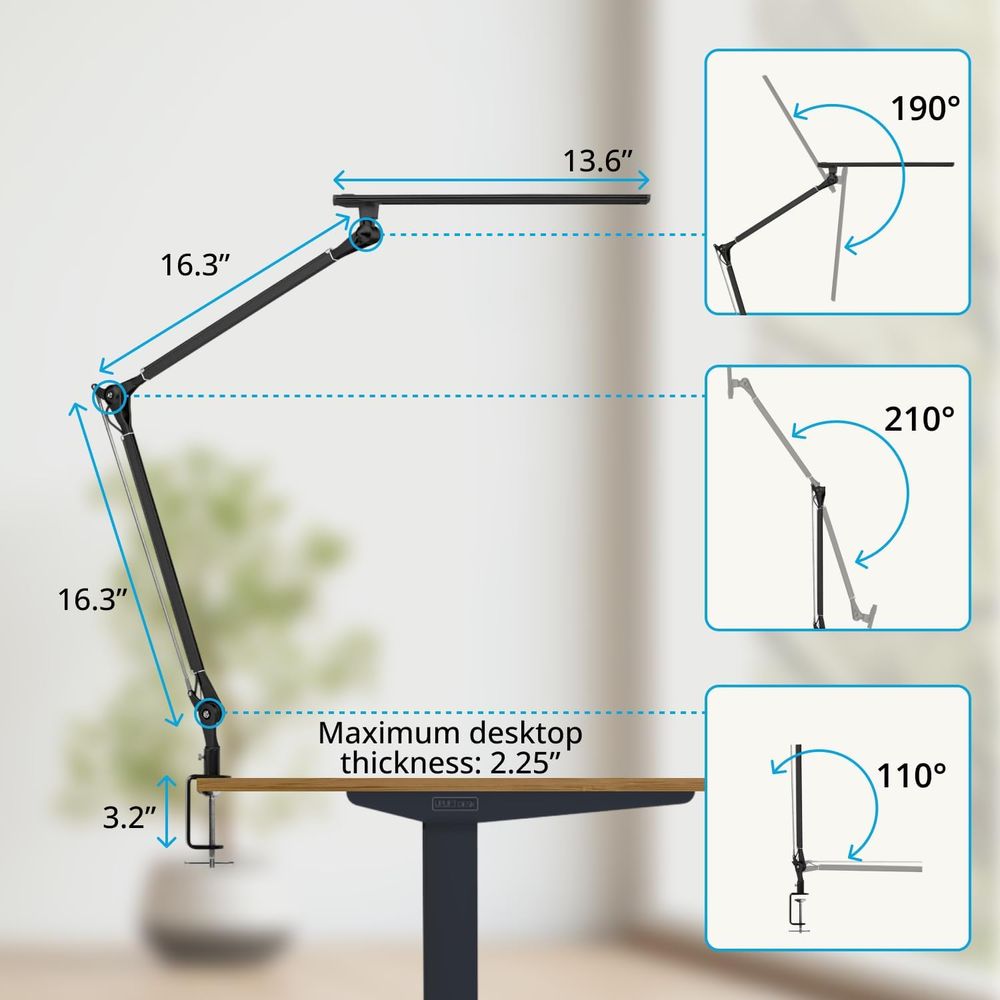 Adjustable 3-Color LED Desk La - Home Office Setup ulasan dan harga