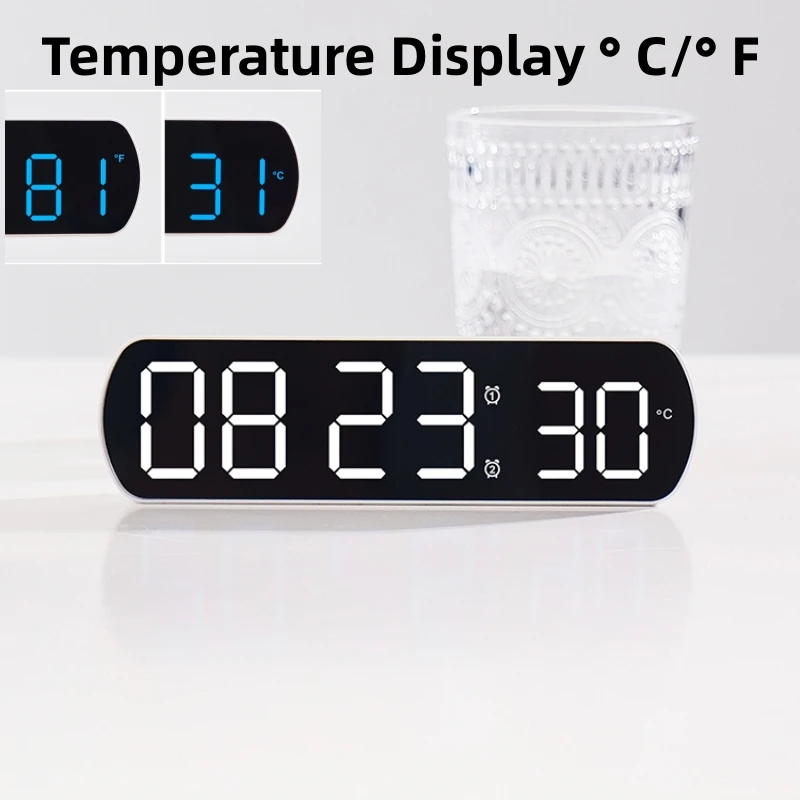 Voice Control Digital Alarm Ti - Led Desk Clock ulasan dan harga