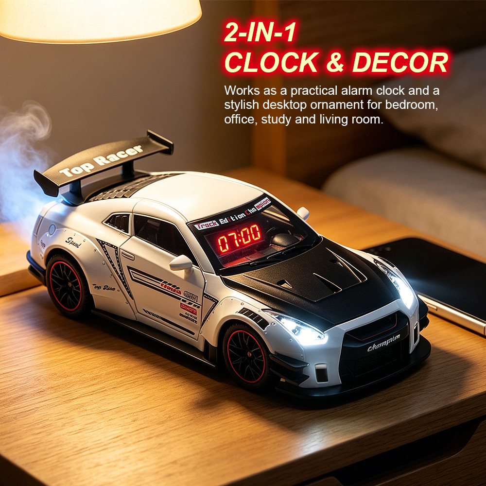 1PCS Rechargeable Hypercar Mod - Led Desk Clock ulasan dan harga