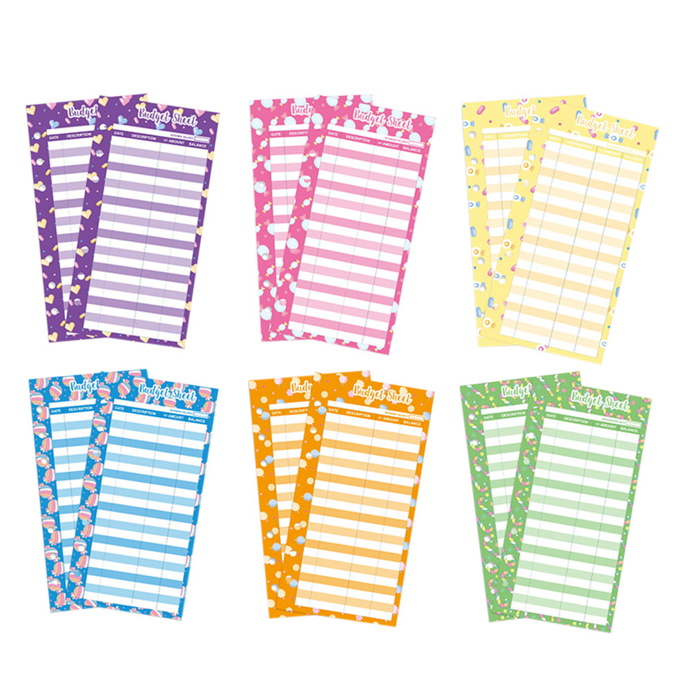 24Pcs Budget Cards Candy Print - Home Office Expenses ulasan dan harga