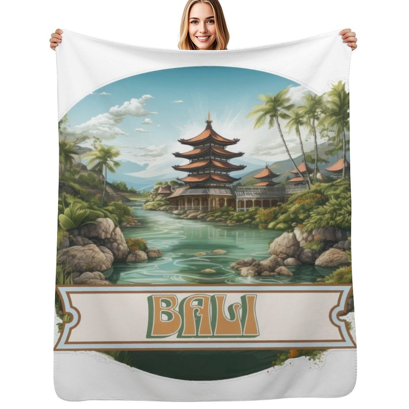Bali Indonesia Throw Blanket A - Home Office Bali ulasan dan harga