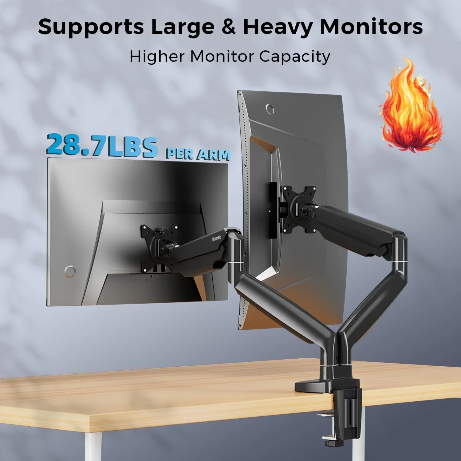 Curved Monitor Mount Dual Moni - Monitor Arm Dual ulasan dan harga